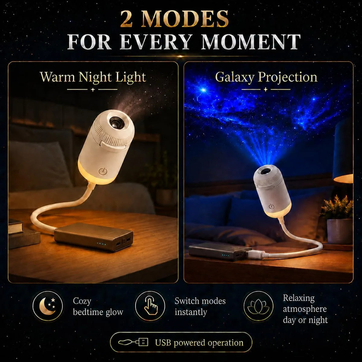 Mini USB Starry Sky Projection Lamp